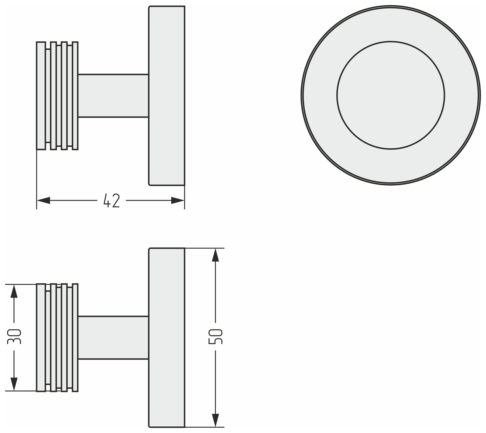 Вешалка КАНЬОН настенная / L 50 (Золотой шёлк)