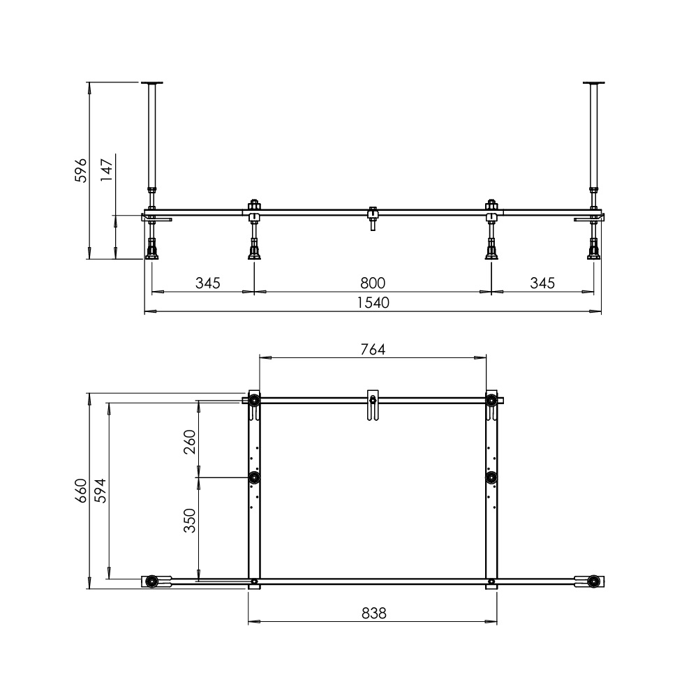W94A-170U75W-R X-joy Каркас для ванны пристенной 170x75 см