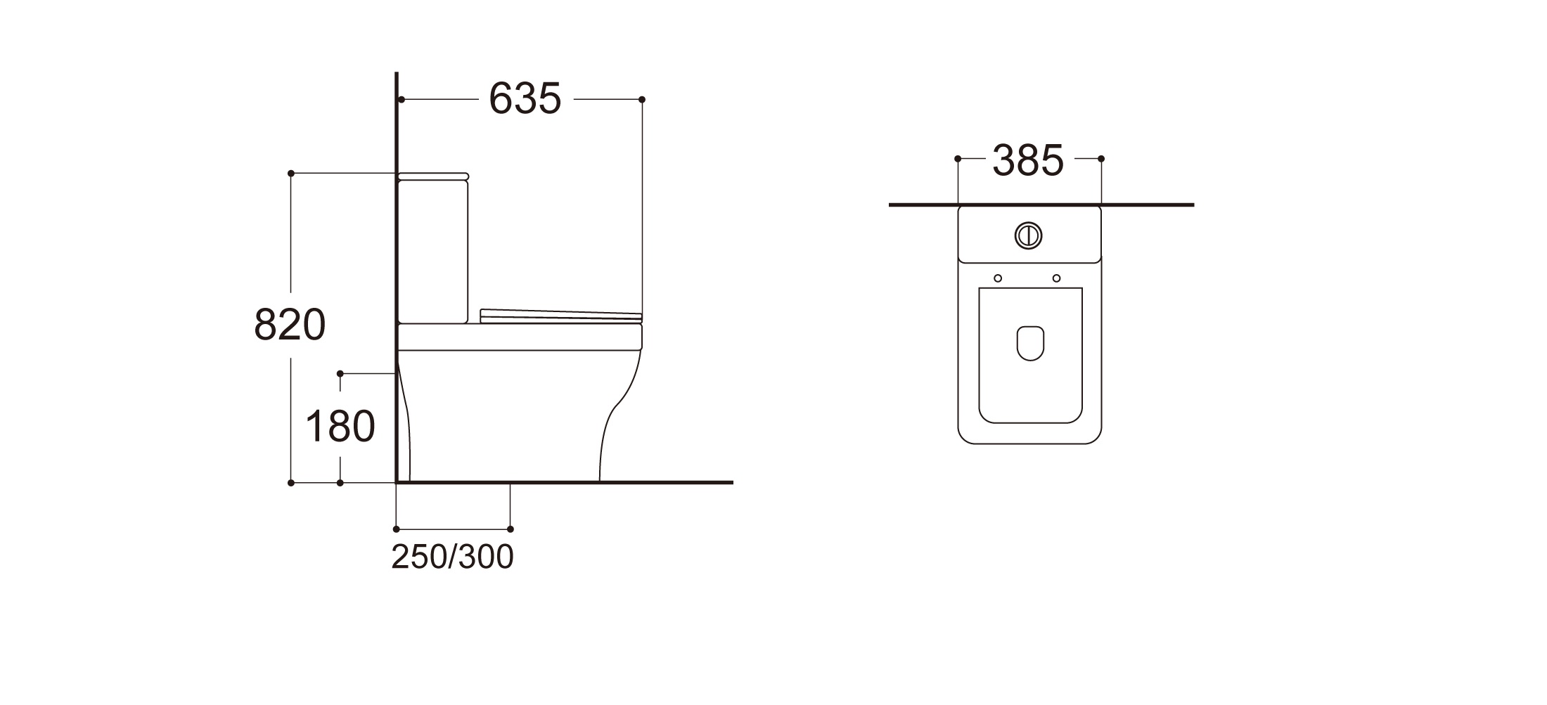 Унитаз напольный безободковый с бачком AQUATEK АМАДЕО 635*385*820, тонкое сиденье с механизмом плавн