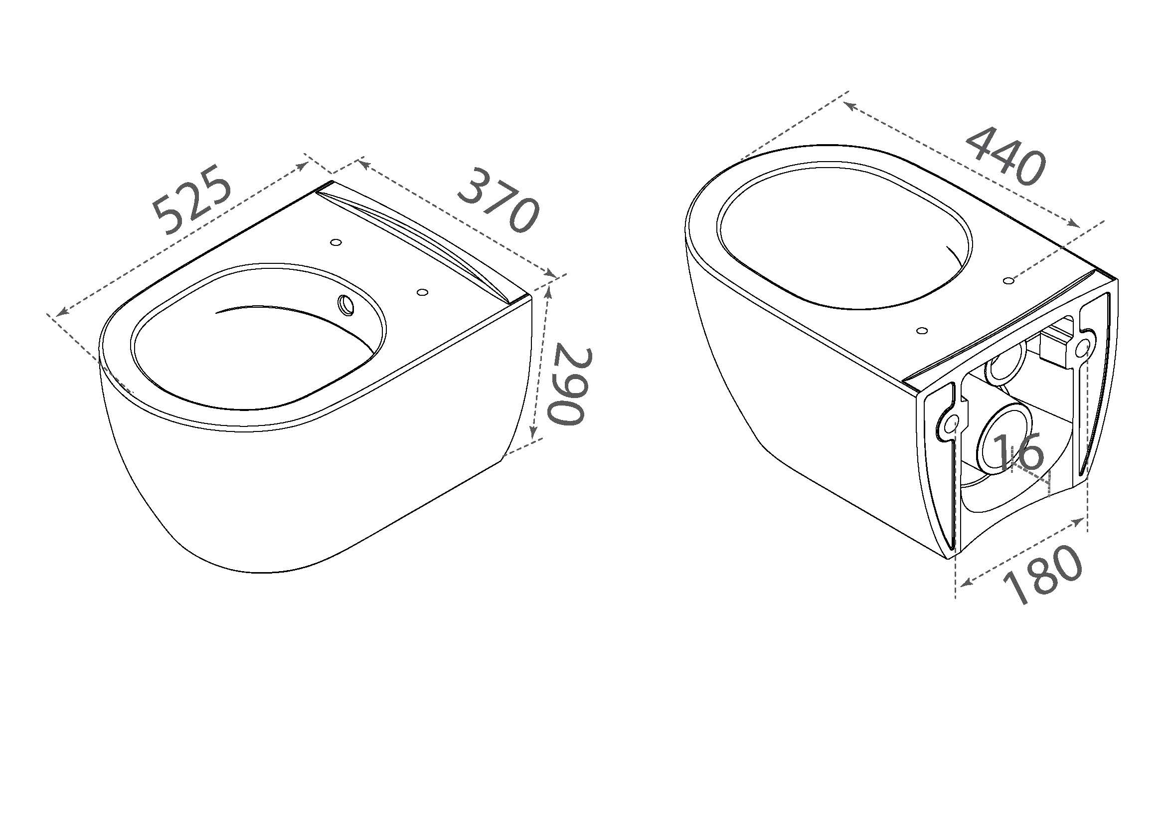 Унитаз подвесной Nero черный матовый с крышкой