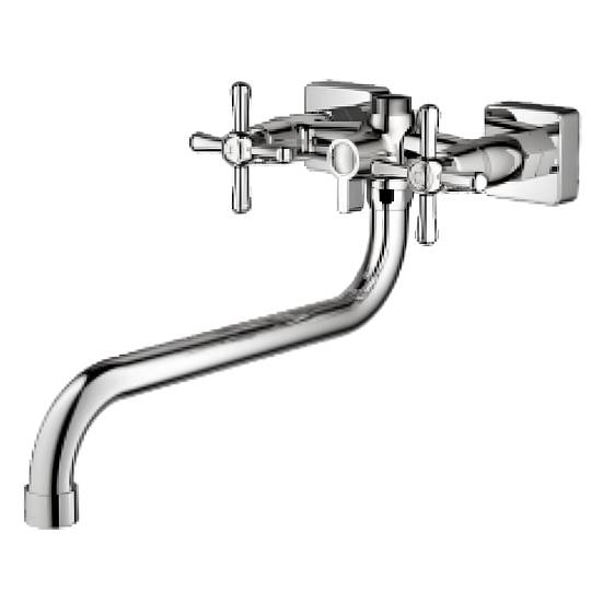 Смеситель Prohanss P10.22 для ванны и душа вентильный поворотный излив 30 см, хром