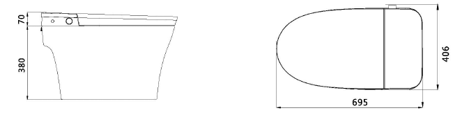 Унитаз-биде электронный Panasonic CH2710 (не требует инсталляции и кнопки смыва)