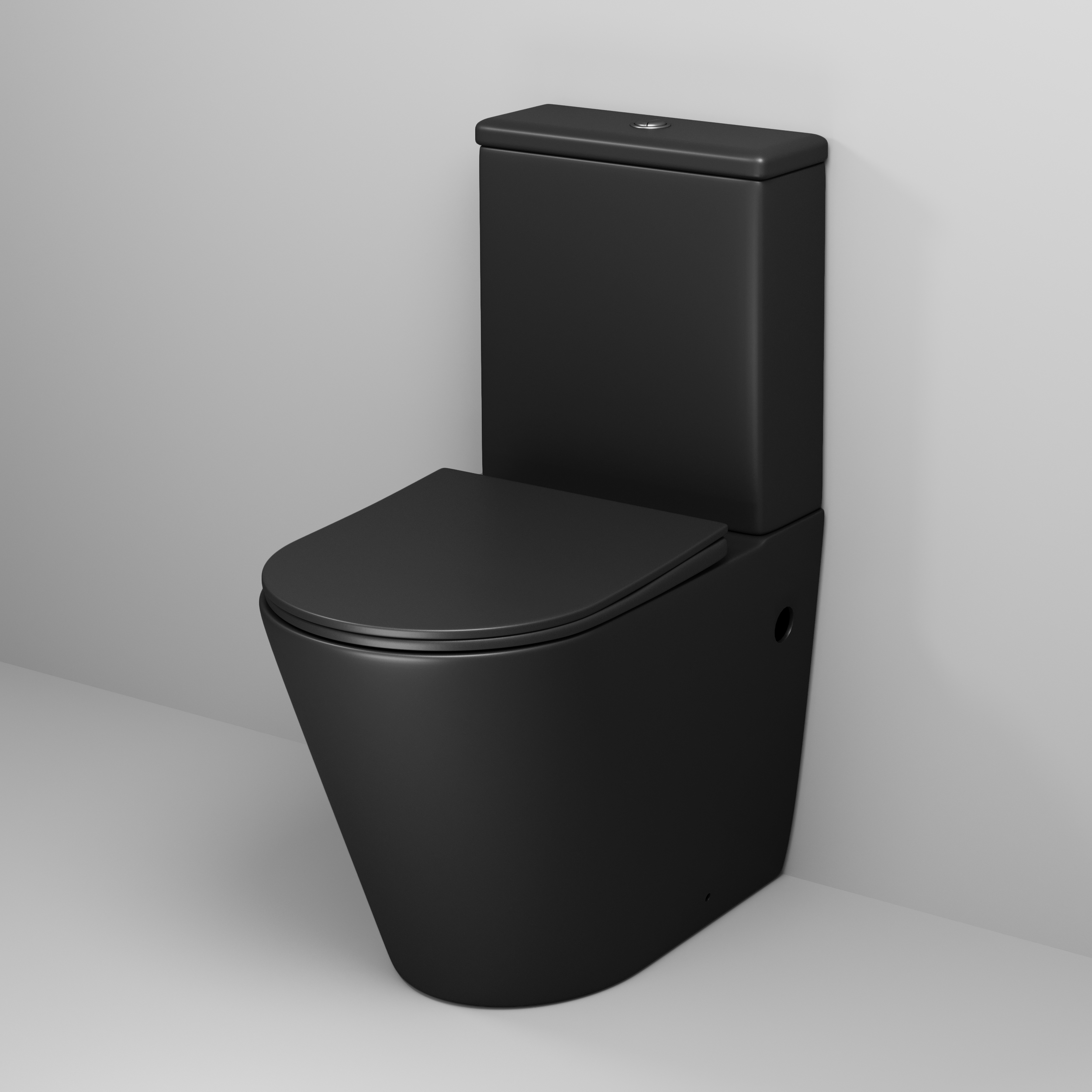 Унитаз напольный Grossman Color (620х365х810) безободковый,черный матовый с тонкой крышко GR-4480BMS