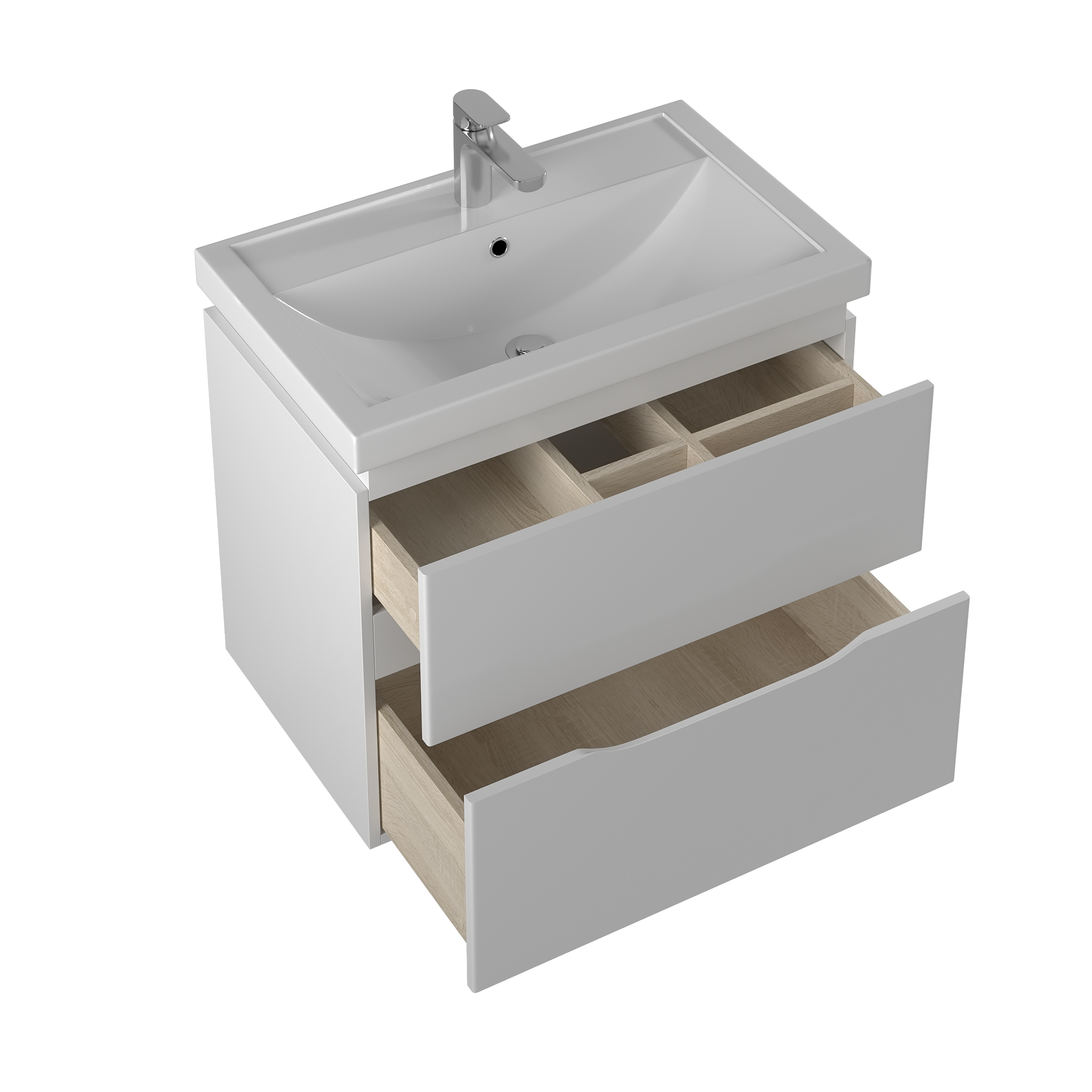 Тумба под раковину Briz Сити 
70 см, белый глянец