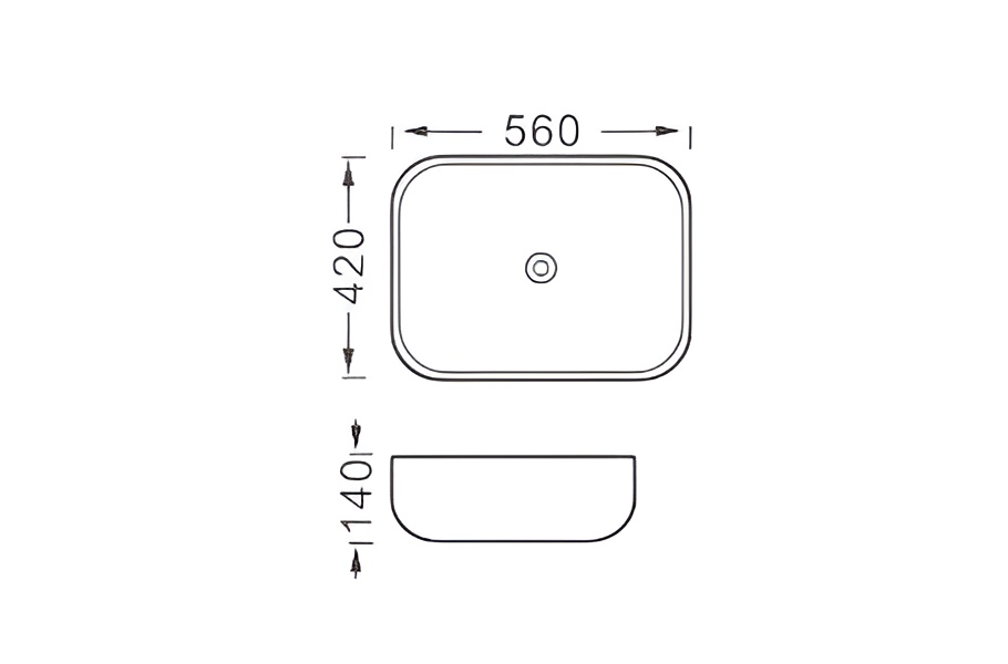 Раковина накладная для установки на столешницу AQUATEK 560*420*140, матовый черный AQ5526-MB в магазинах СантехГид