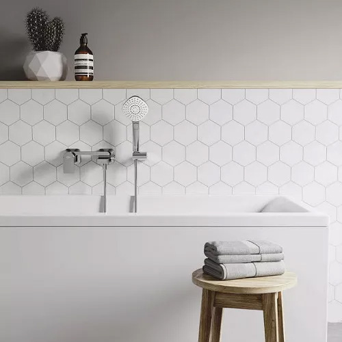 EDGE Настенный Однорукоятковый смеситель для ванны/душа, керамический картридж 38 мм с функц A7121AA