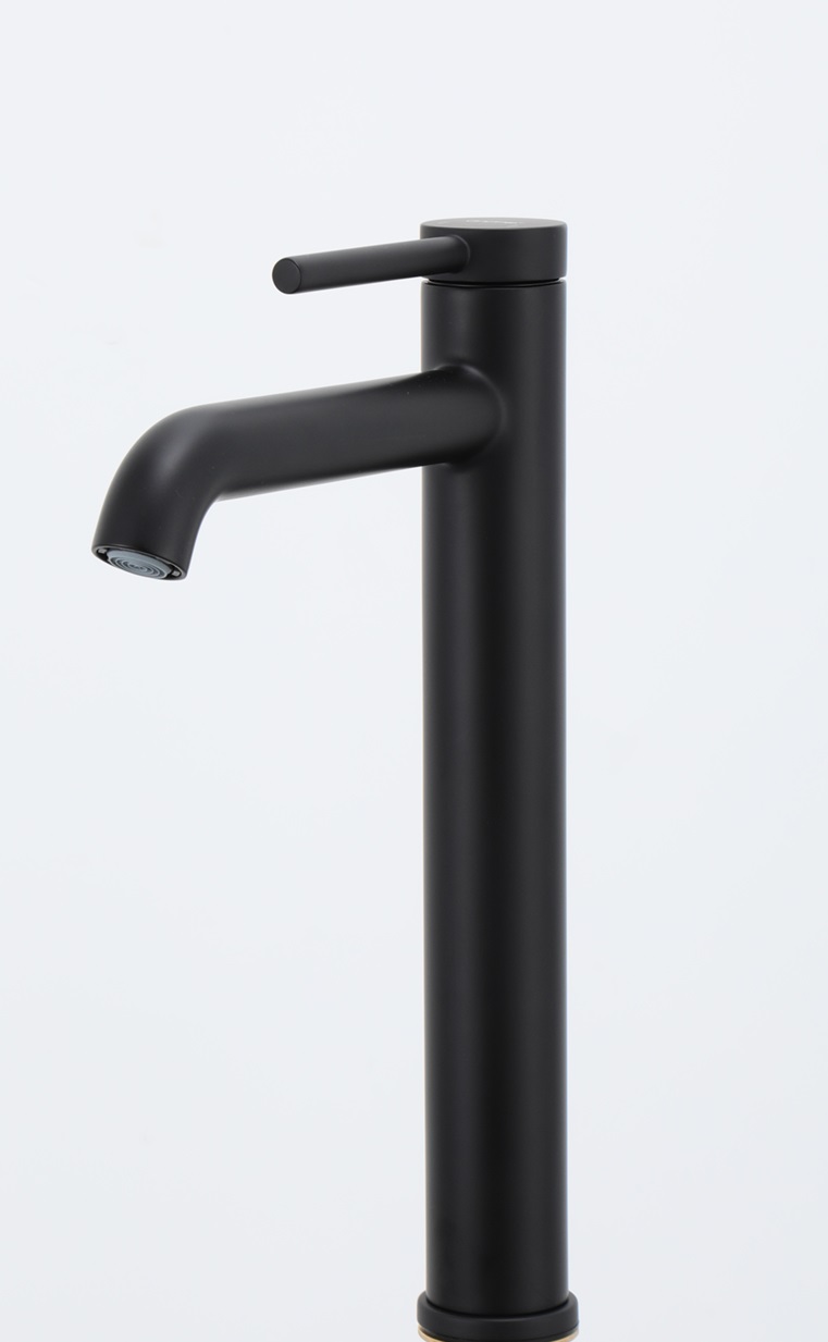 Смеситель для раковины высокий черный GAPPO G1006-26