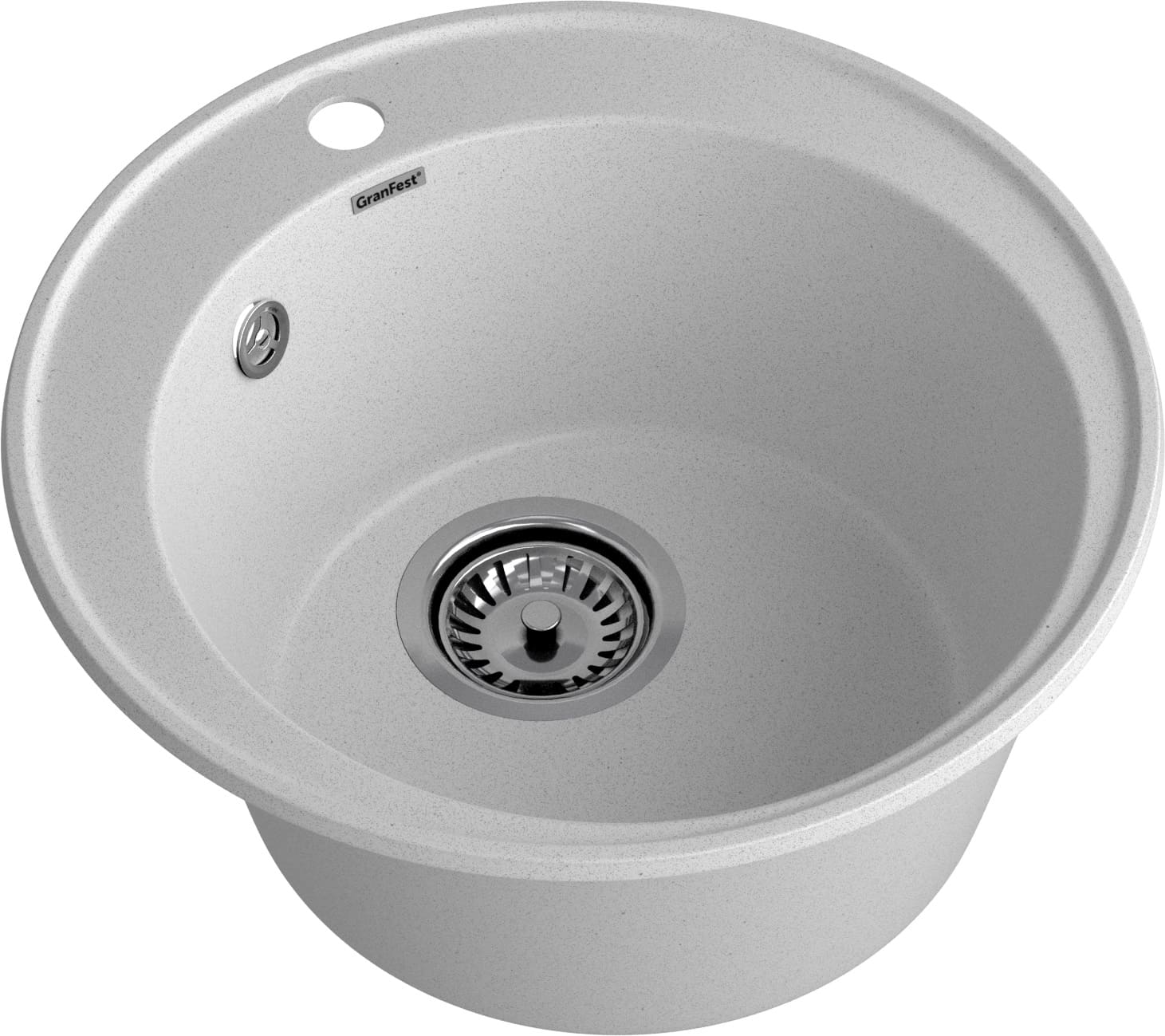 GranFest QUARZ (ECO-08) Мойка чаша D=480мм (серый)