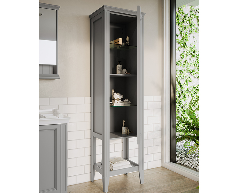 62241 Valarte Пенал 55 см левый цвет серый матовый VITRA