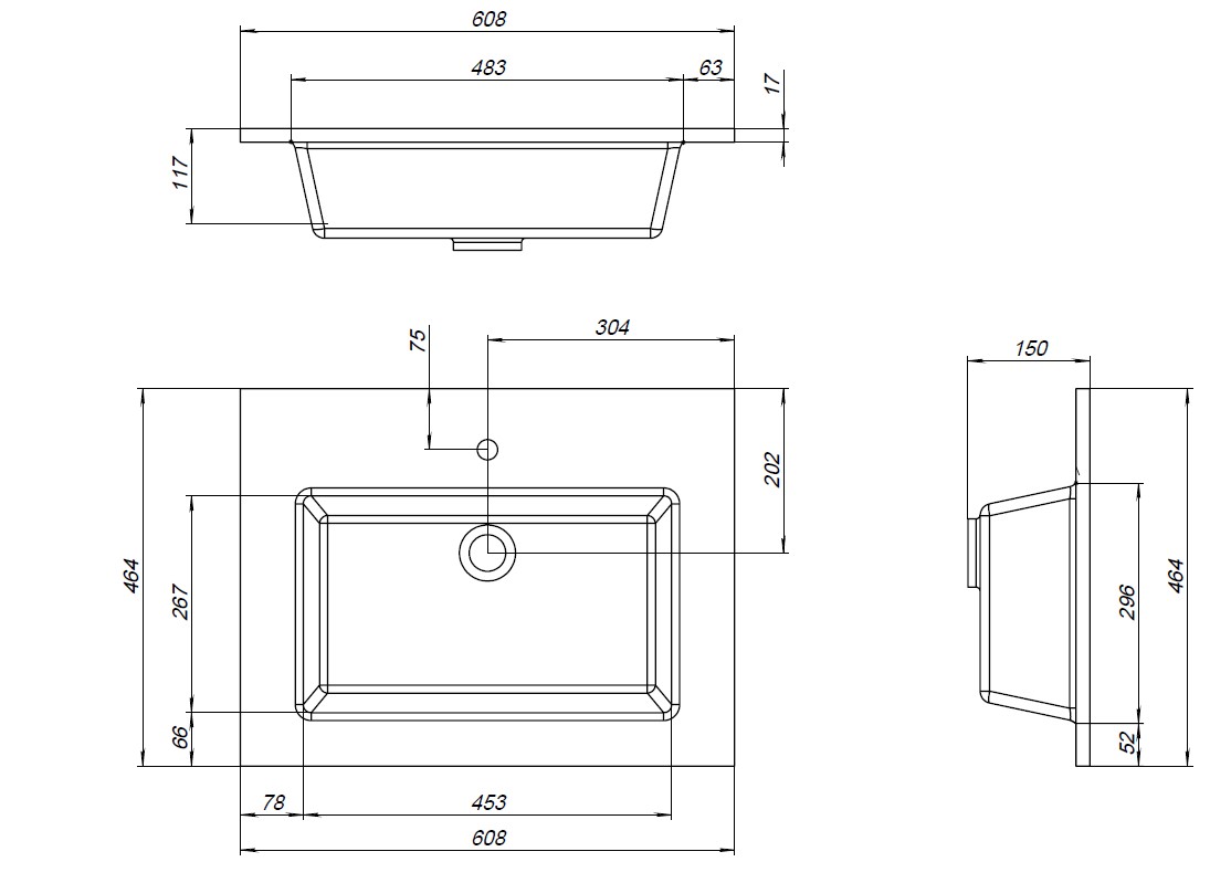 Раковина Aquanet Текла 60 в магазинах СантехГид