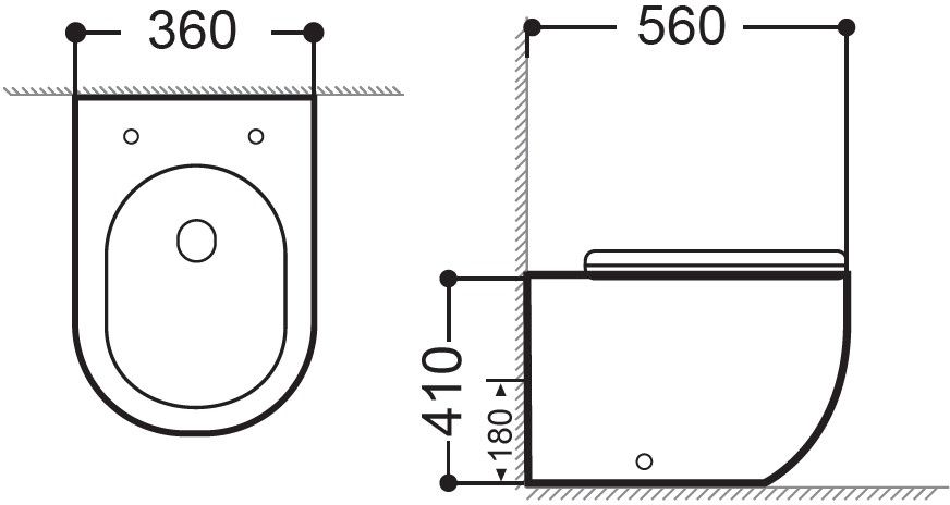 Биде напольное Aquanet LX-1831 Cetus 2.0 B1