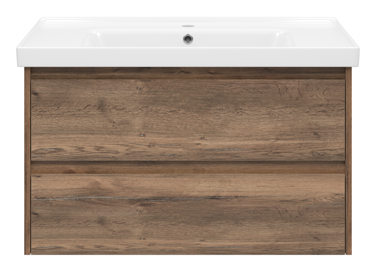 Dallas - 90 Тумба подвесная ДСП (Дуб Галифакс) + раковина