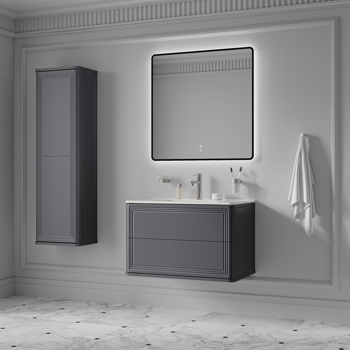 Пенал подвесной, 40 см, темно-серый, Oxford Neo, IDDIS, OXN40D0i97