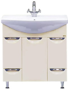 Тумба Орхидея - 85 с 2 ящ. бежевая эмаль