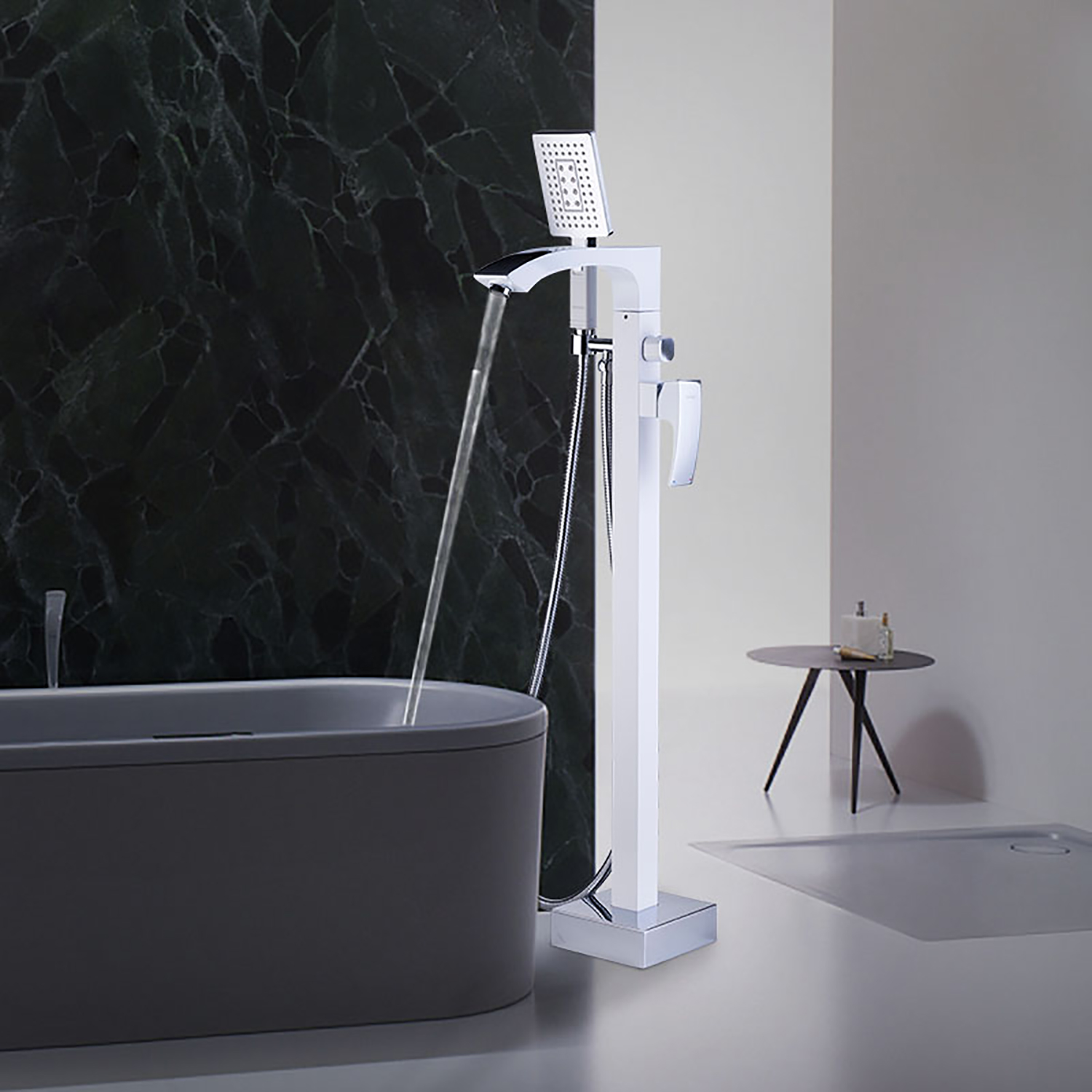 Смеситель для ванны белый GAPPO G3007-8