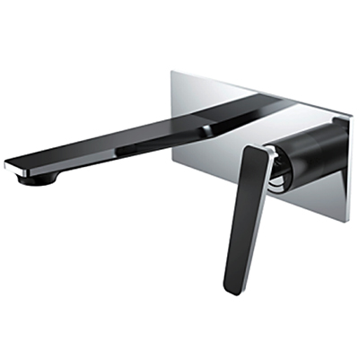 Смеситель для раковины высокий чёрный/хром FRAP F1057-22