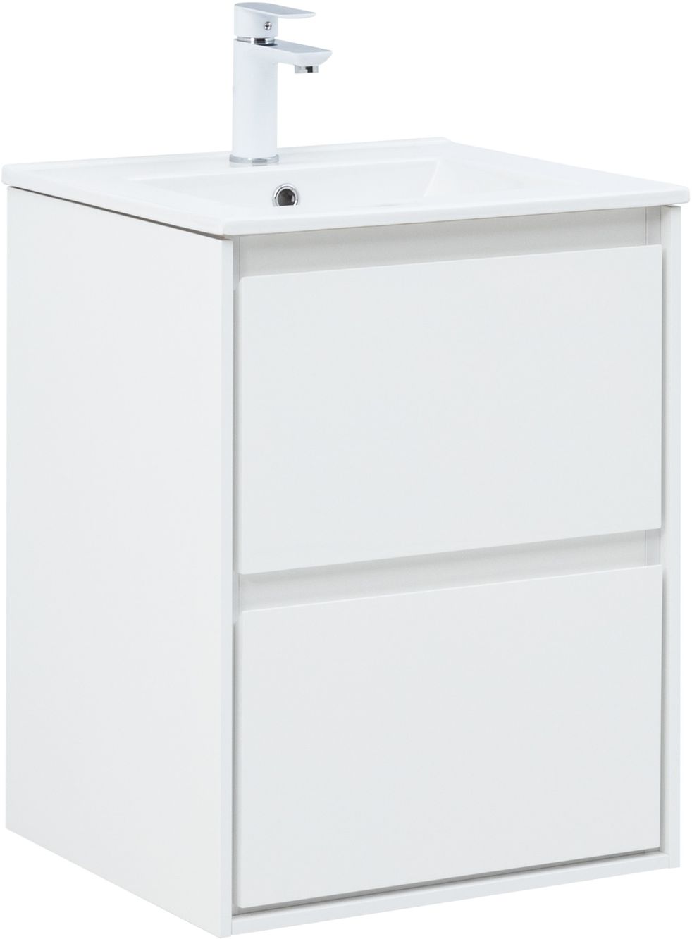Тумба под раковину Aquanet Милан 50 белый глянец