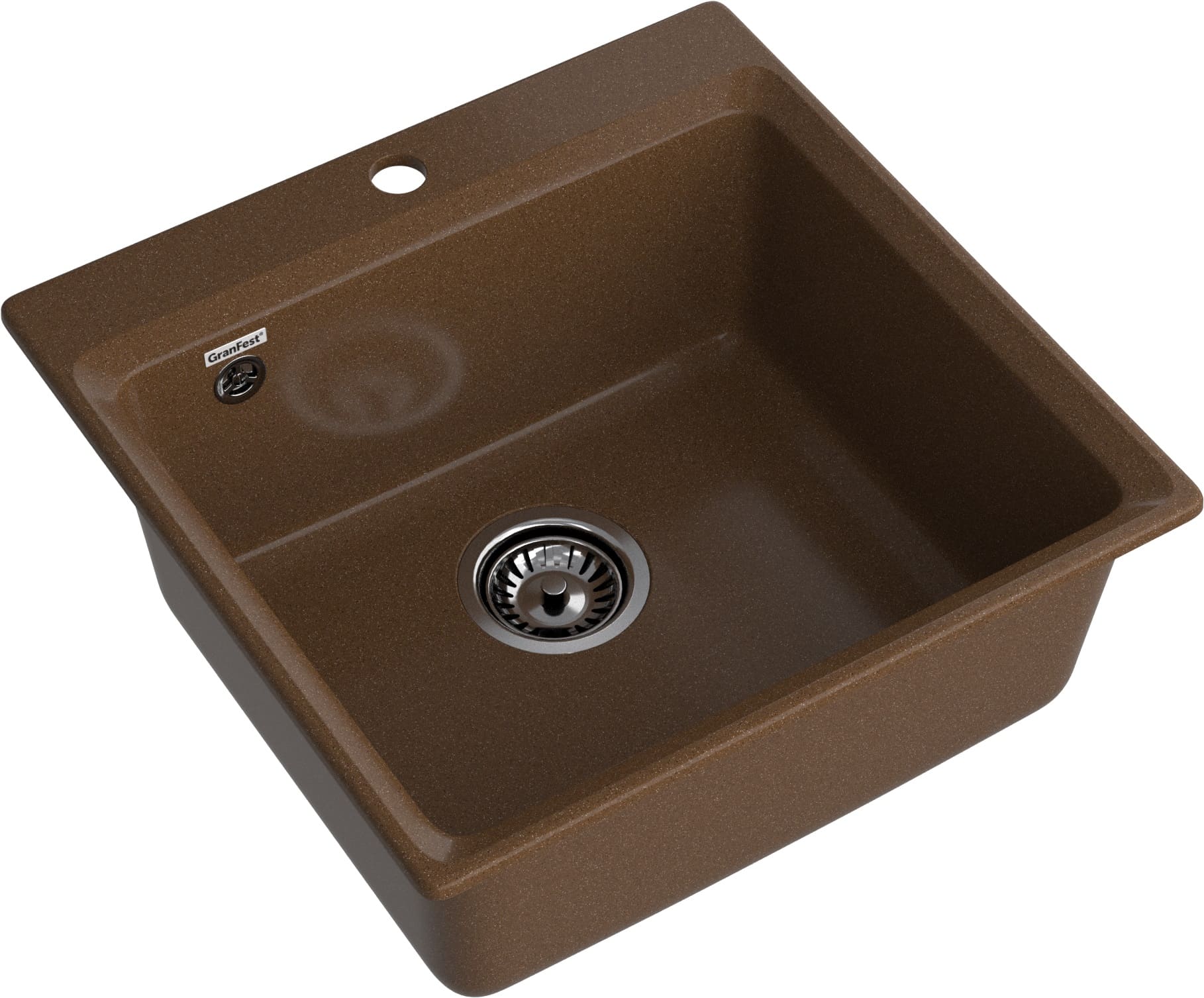 GRANFEST Мойка композит LEVEL, GF-LV-510, чаша 510*500, терракот