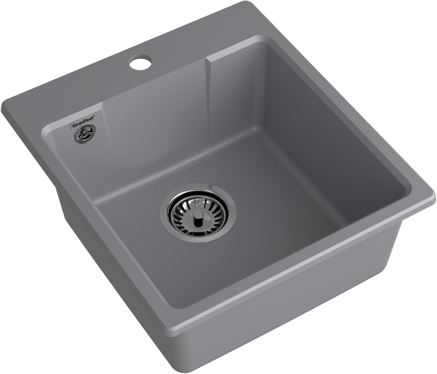 GRANFEST Мойка URBAN 644  1-чаша 440*490мм темно-серый арт.GF-UR-