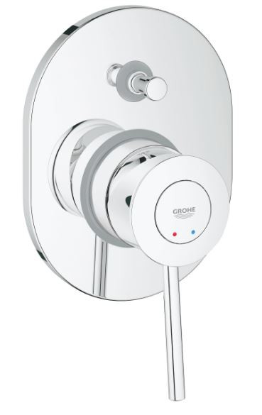 Смеситель для ванны (внешняя и встраиваемая части) BauClassic, хром 29047000