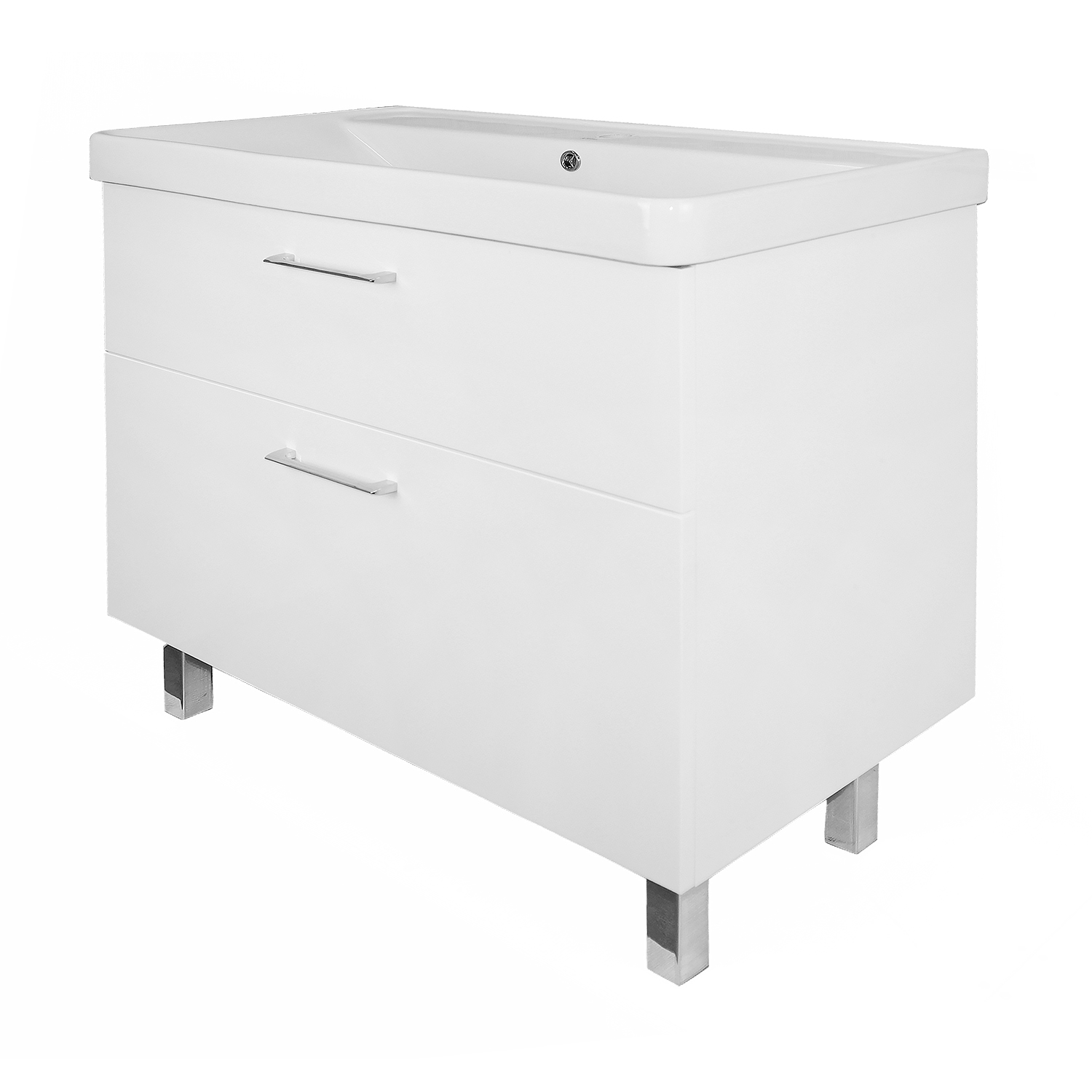 Комплект Тумба Ника 90 Н (900х475х850) Напольная с раковиной Monte 90