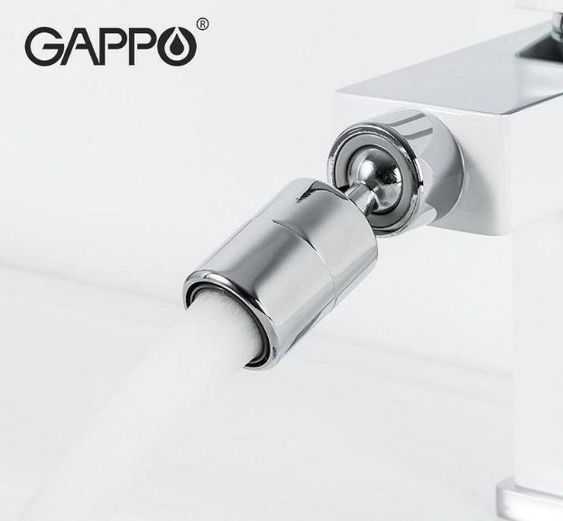 Смеситель для биде белый/хром GAPPO G5017-8