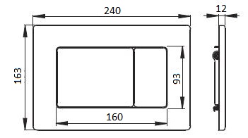 Кнопка для инсталляции, нерж.сталь Matt Gold