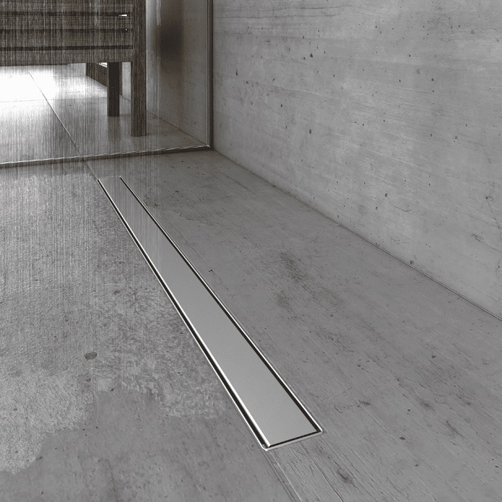 Желоб BERGES водосток В1 Keramik 700, Хром матовый, S-сифон D50 H60 боковой