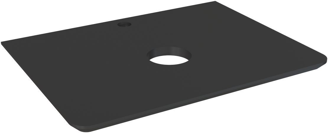 Столешница Aquanet Эмбер 60 черный матовый