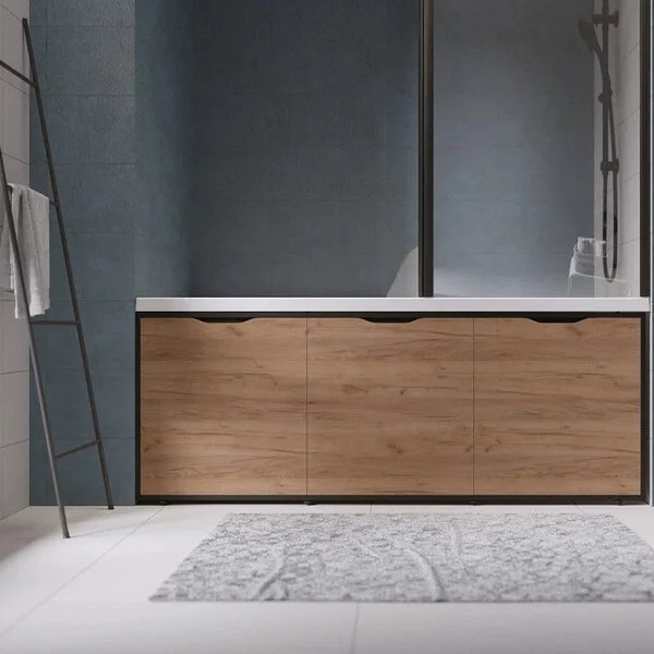 Экран для ванны 160 Grunge Loft Дуб Крафт золотой