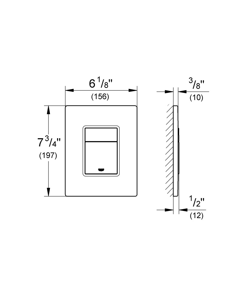 Панель смыва для унитаза Grohe Skate Cosmopolitan золото брашированное