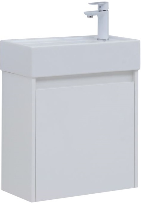 Тумба под раковину Aquanet Nova Lite 50 белый глянец (1 дверца)