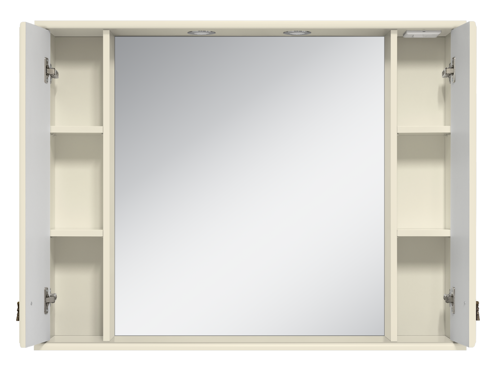 Зеркальный шкаф Misty Лувр 105 (слоновая кость)