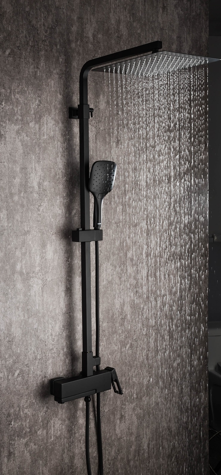 Душевая стойка со смесителем черная GAPPO G2417-6