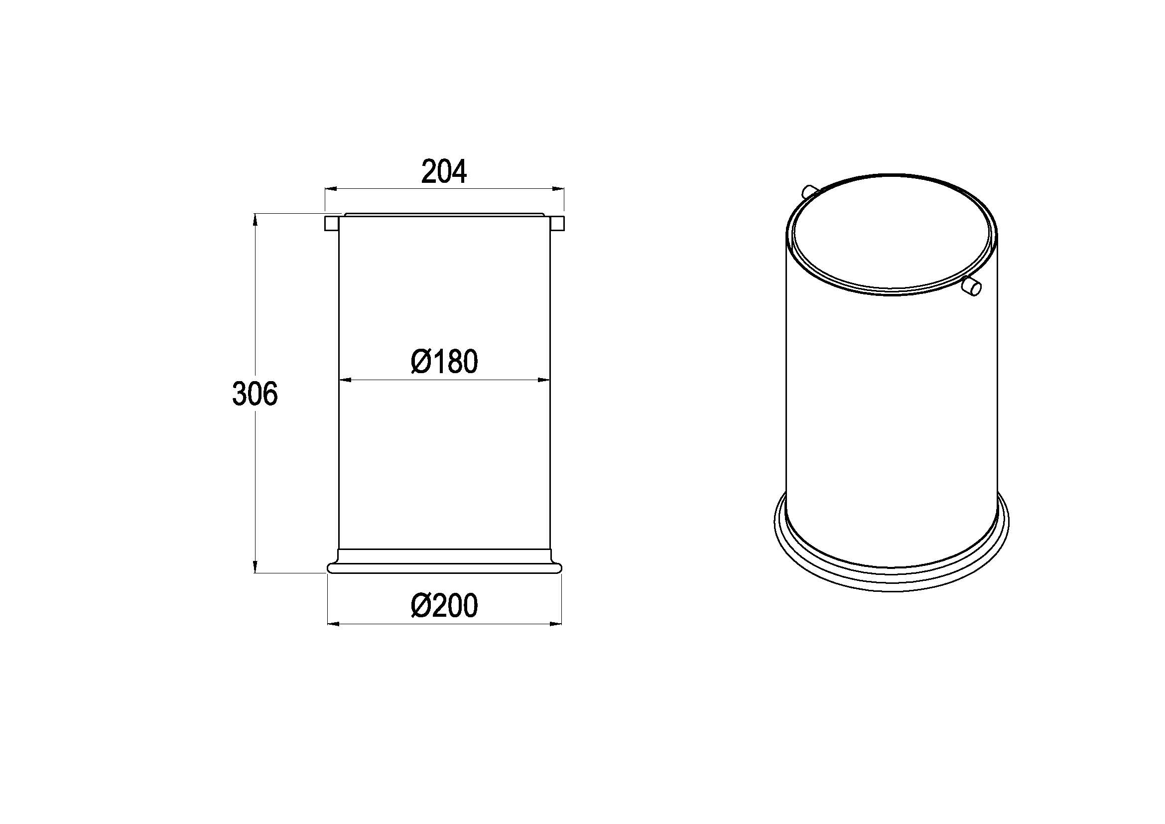 Ведро для мусора с вращающейся крышкой Chrome