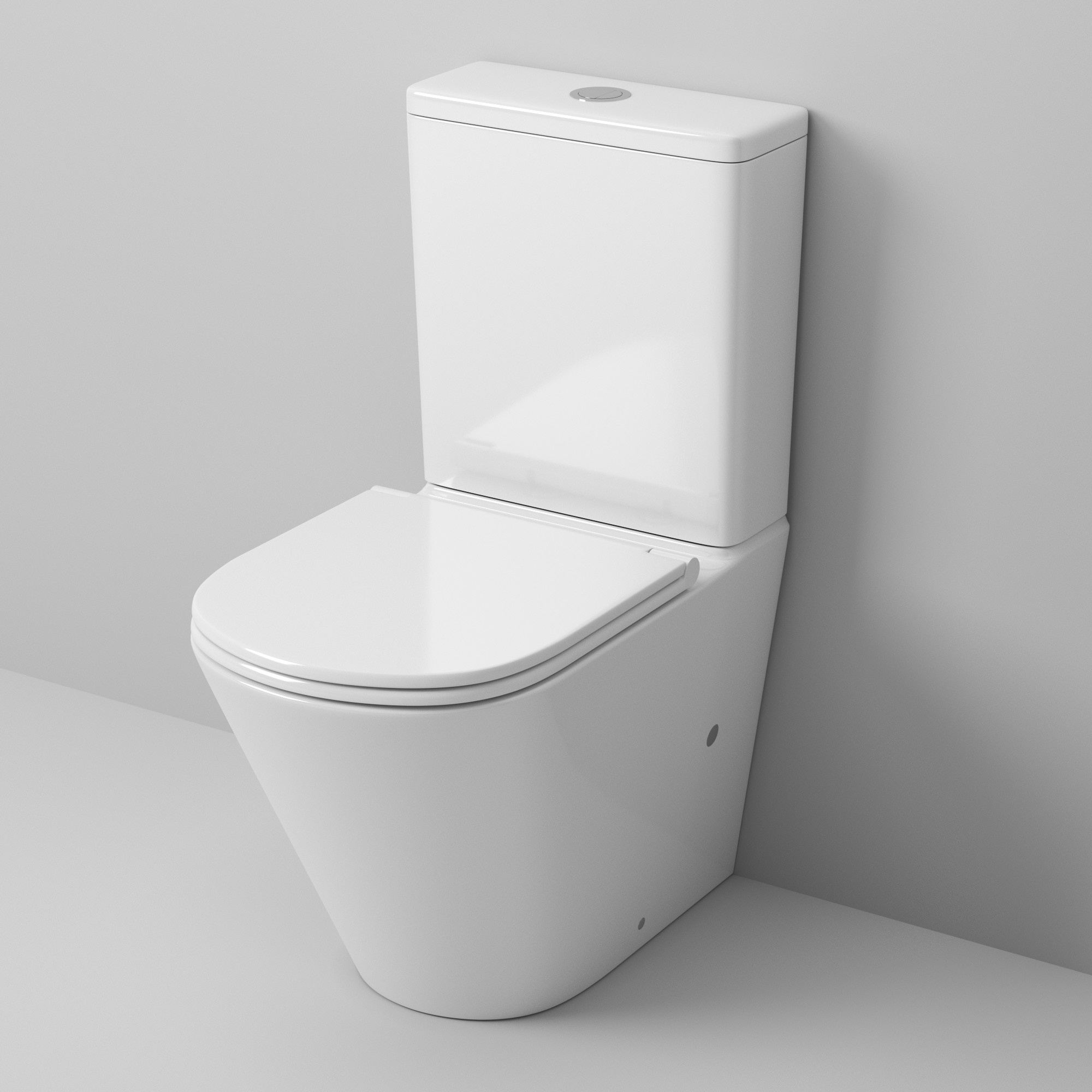 Унитаз напольный Grossman (605х380х825) безободковый,белый с тонкой крышкой,микролифт,2 мес GR-4450S