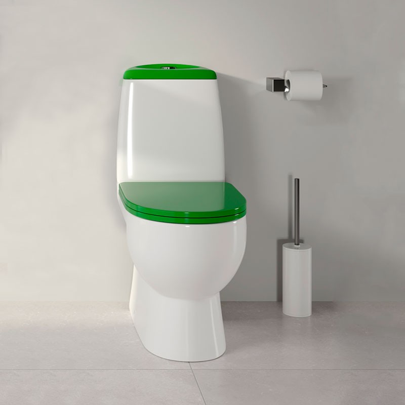 Унитаз-компакт Sanita Luxe Best Color Green с сиденьем Soft Close BSTSLCC09130522