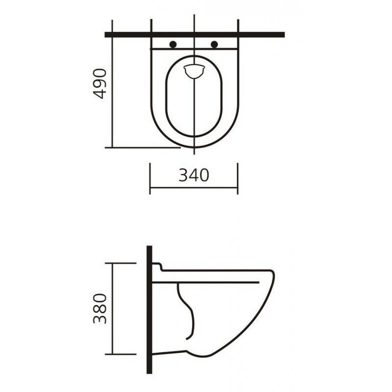 Унитаз подвесной Attica Бирюзовый S1