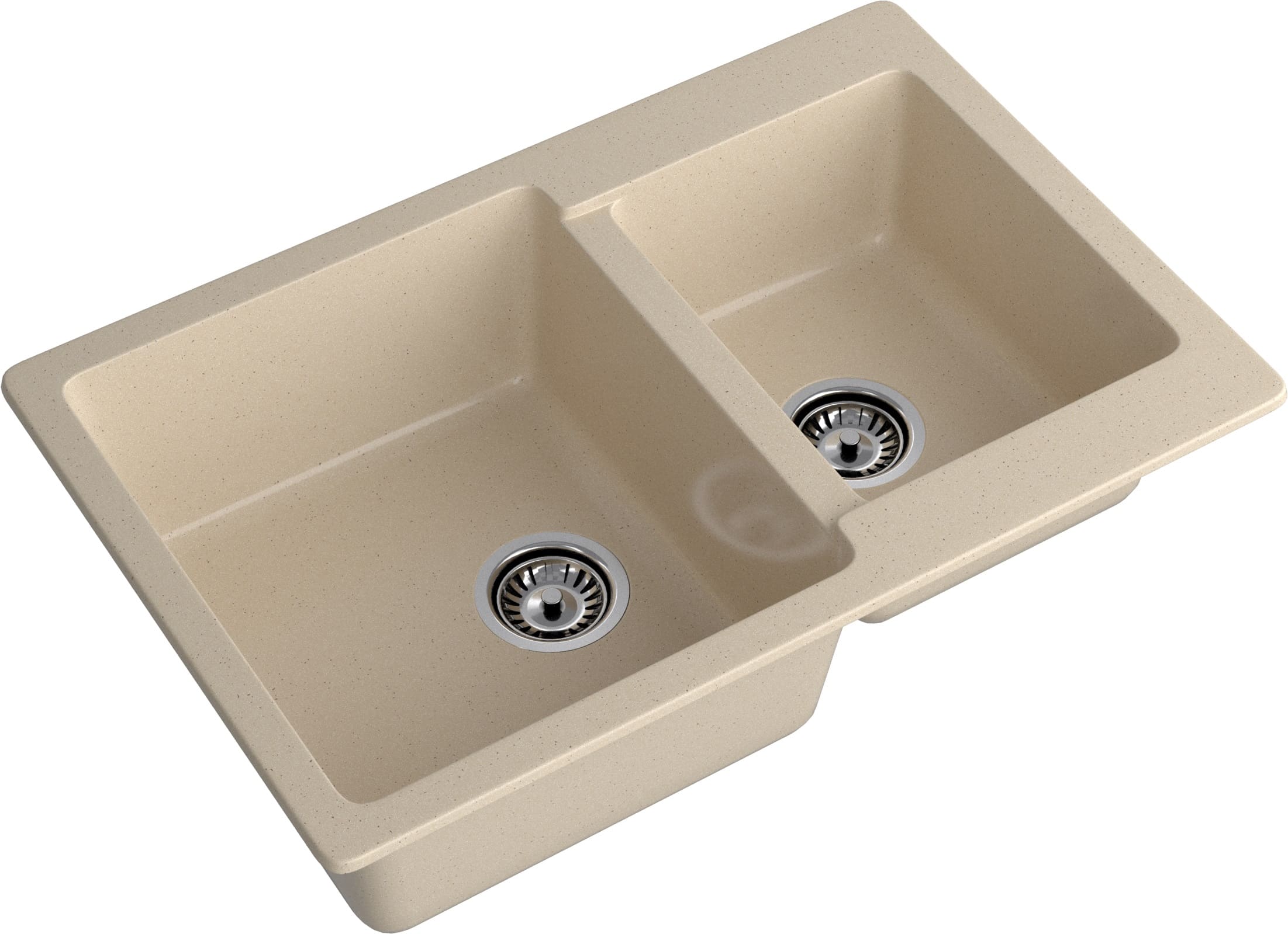GRANFEST Мойка композит PRACTIK GF-P--780K  2 чаши 780*510 мм, кашемир