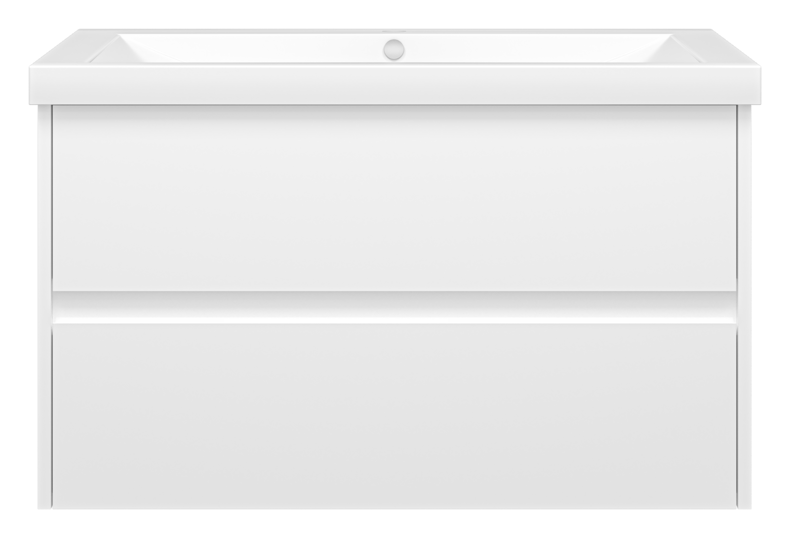 Алиса - 90 тумба 2 ящ. подвесная белая эмаль + раковина