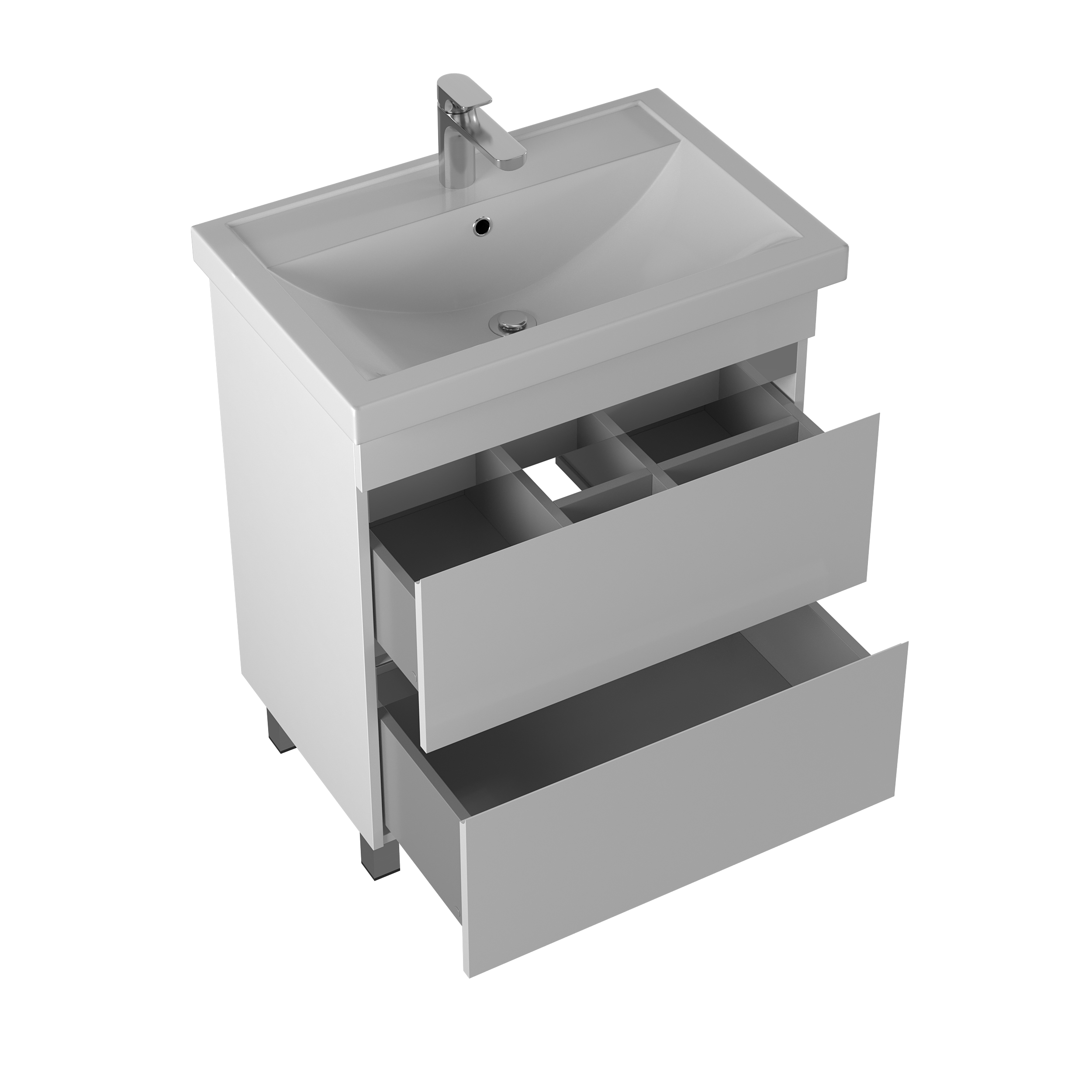 Тумба под раковину Briz Элен классик 70 см, белый глянец