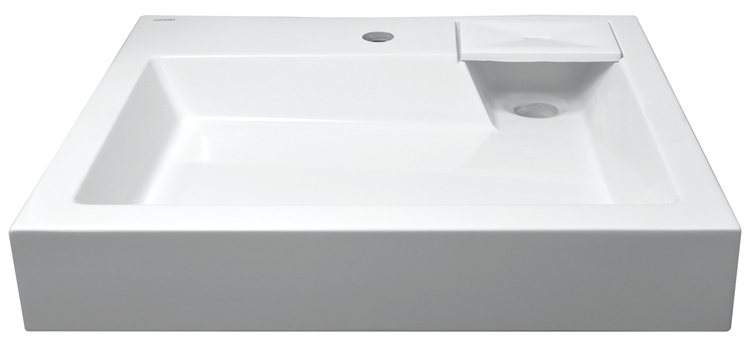 Раковина подвесная AZARIO Slim 600х600х110 литьевой мрамор, белая () CS00078302 в магазинах СантехГид