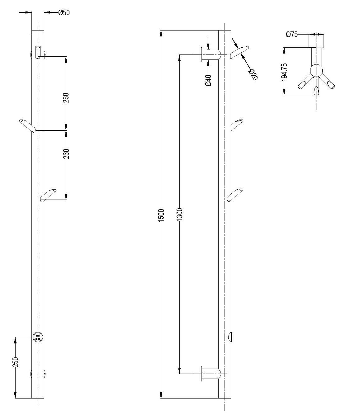 Полотенцесушитель электрический OAK NIKEL BRUSH новый 50мм