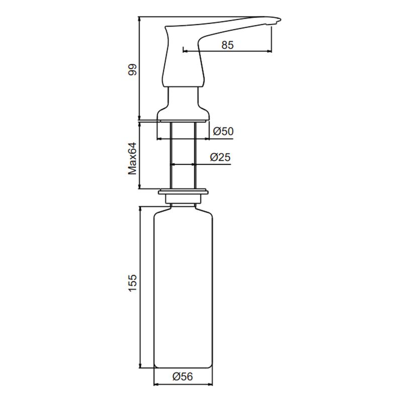 Дозатор для мойки сатин.золото GAPPO G405-3