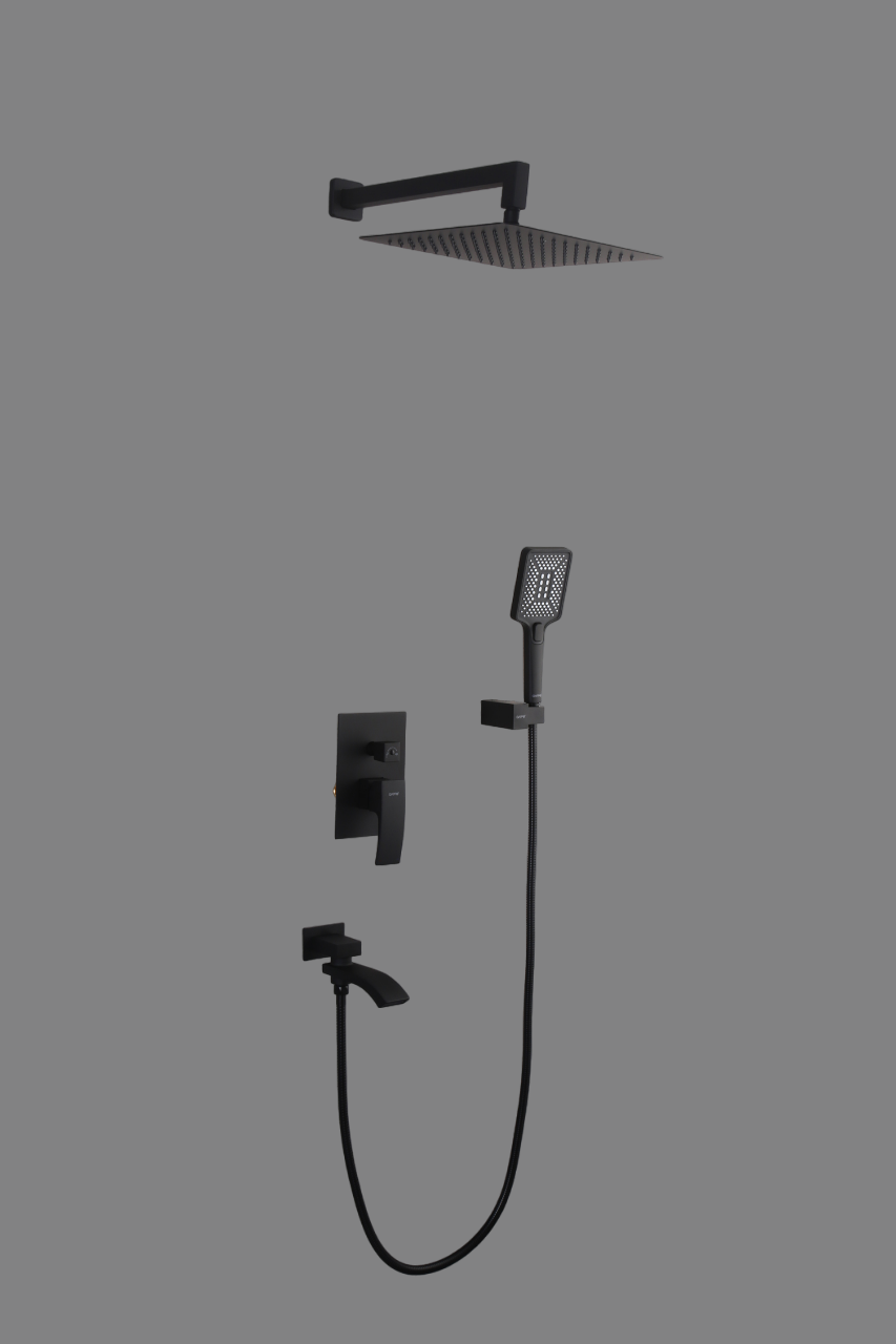 Смеситель для ванны черный GAPPO G7107-6
