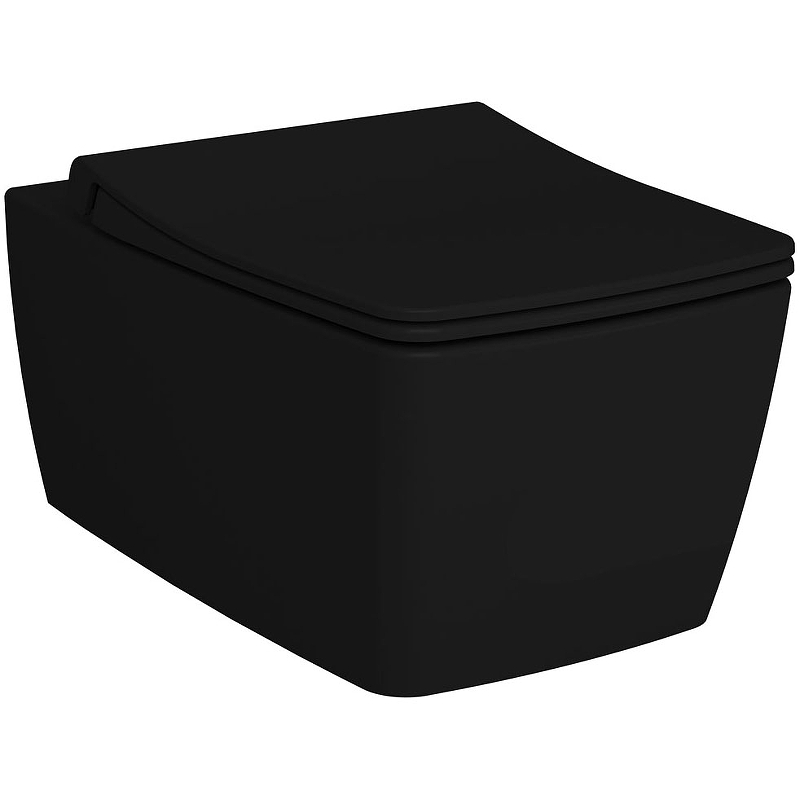 Унитаз подвесной безободковый без сидения черный матовый Metropole 7672B083-0101