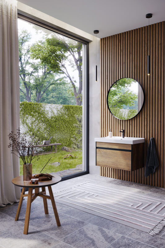 "Urban" тумба под умывальник, цвет дуб балтийский, , ТМ «AQWELLA» URB0110DB