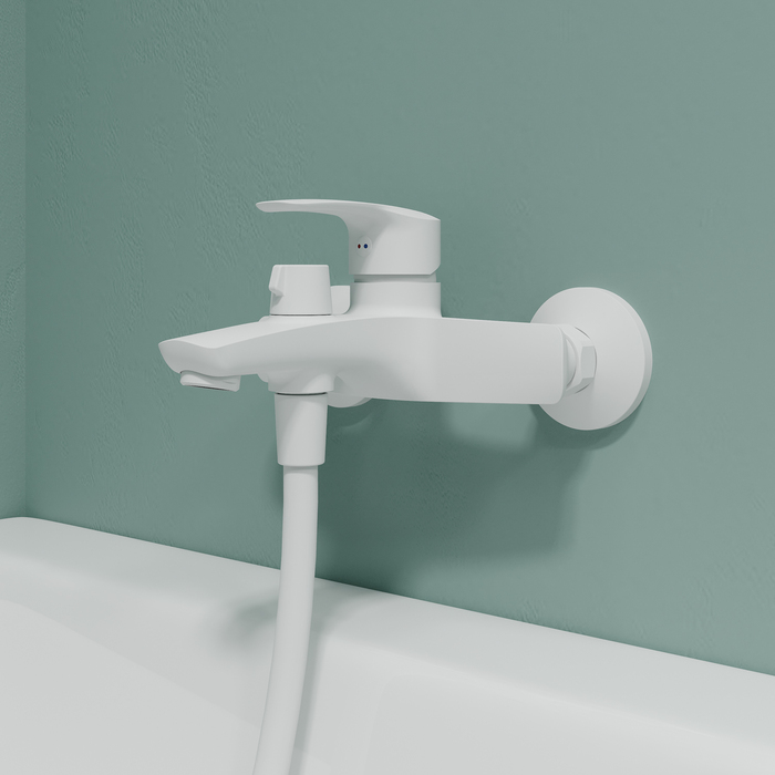 Смеситель для ванны, матовый белый, Ray, IDDIS, RAYWT02i02WA