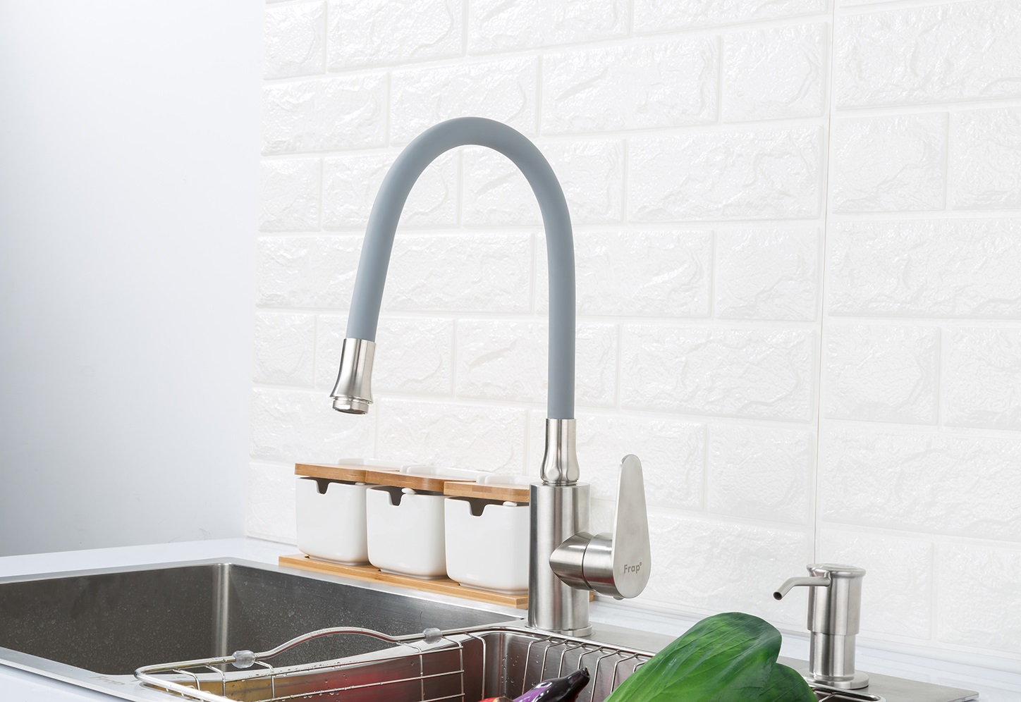 Смеситель для кухни нержавеющая сталь FRAP F4448