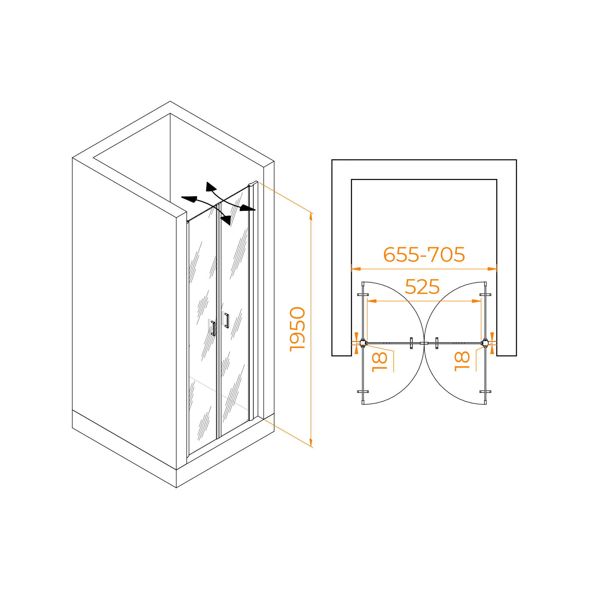 Душевая дверь RGW PA-104B 